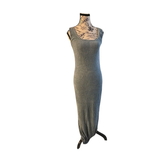 NWT Barefoot Dreams Cozychic Ultra Lite Ribbed Column Maxi Dress Blue XS Tall - Picture 2 of 11